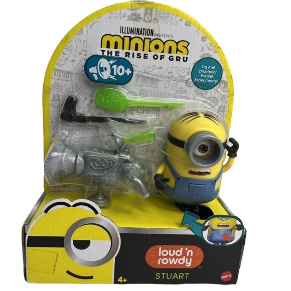 Minions The Rise of Gru Loud N Rowdy Stuart Action And Sounds Figure Mattel New - Picture 1 of 12